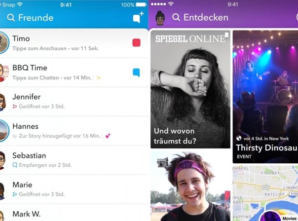 Snapchat-Freunde-vs-Entdeck