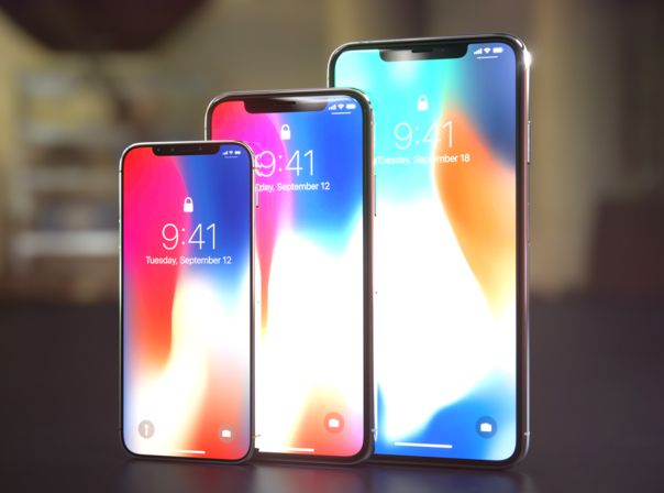 Images of iPhone XS + iPhone X + iPhone XL