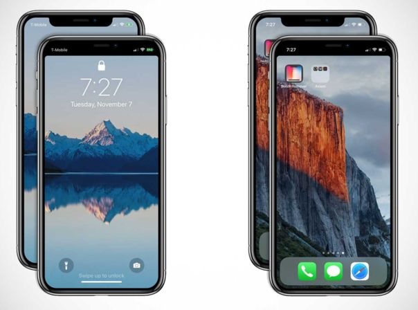 Die App "Notch Remover" verändert das Wallpaper beim iPhone X