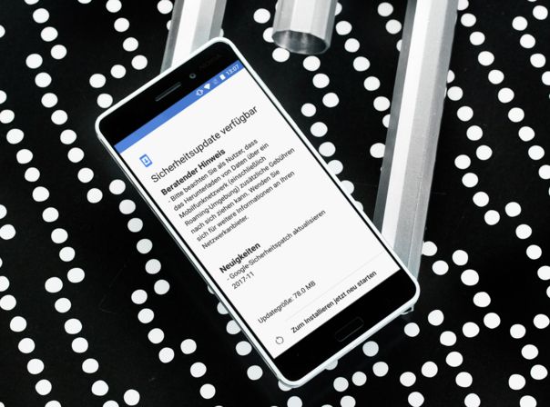 Nokia 6 mit Informationen zu Sicherheitszupdate