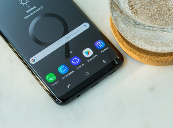 Galaxy S9 Plus unterer Display-Rand