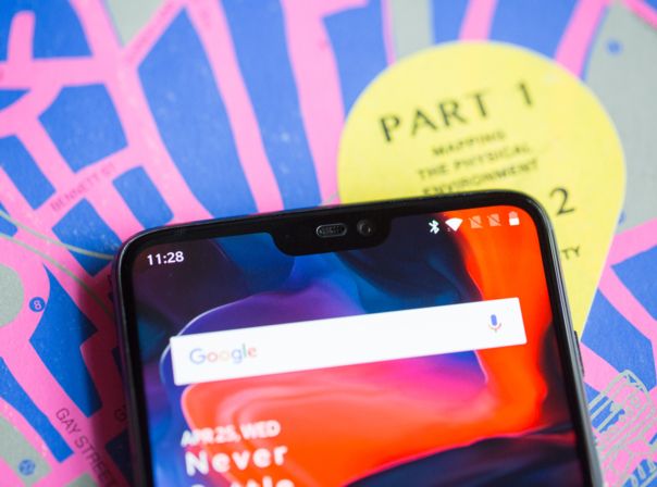 Die Vorderseite des OnePlus 6