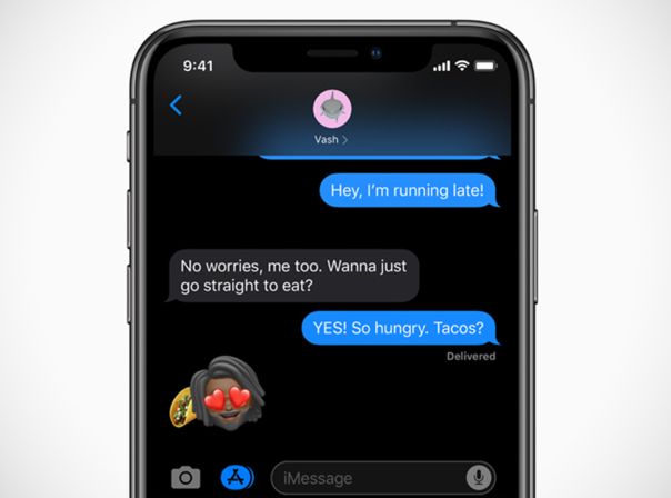 iOS 13 Dunkelmodus iMessage