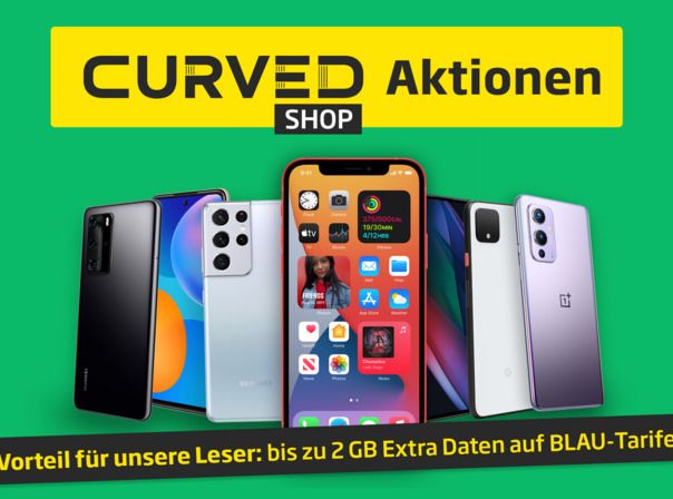 Smartphones und viele Extras aus CURVED-Aktionsangeboten