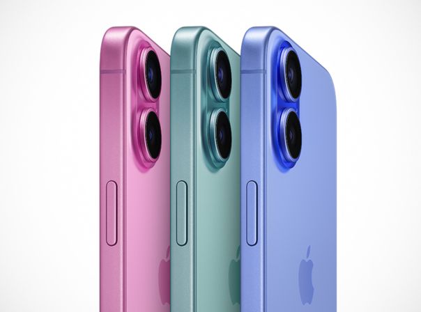 iPhone 16 in Pink, Grün und Blau