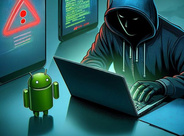 Ein Hacker greift Android-Handys an