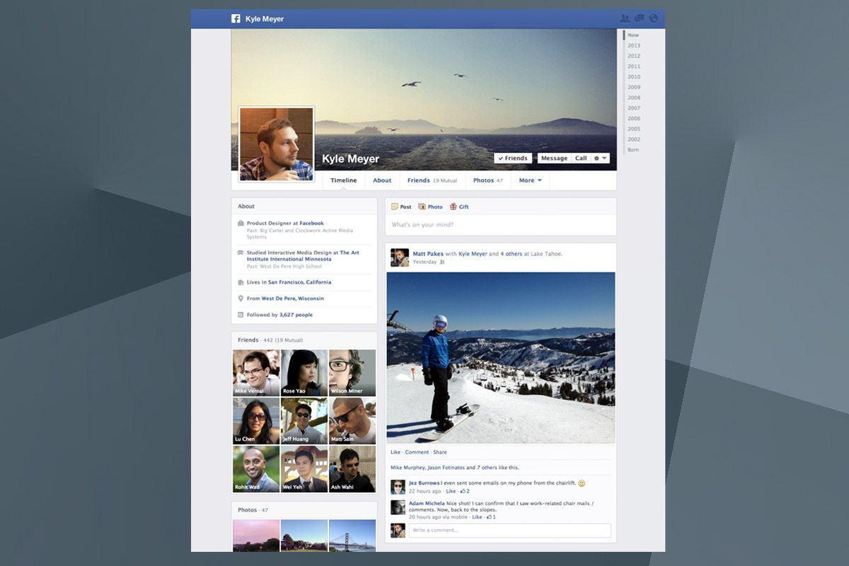 Facebook 2013/03 Layout Timeline