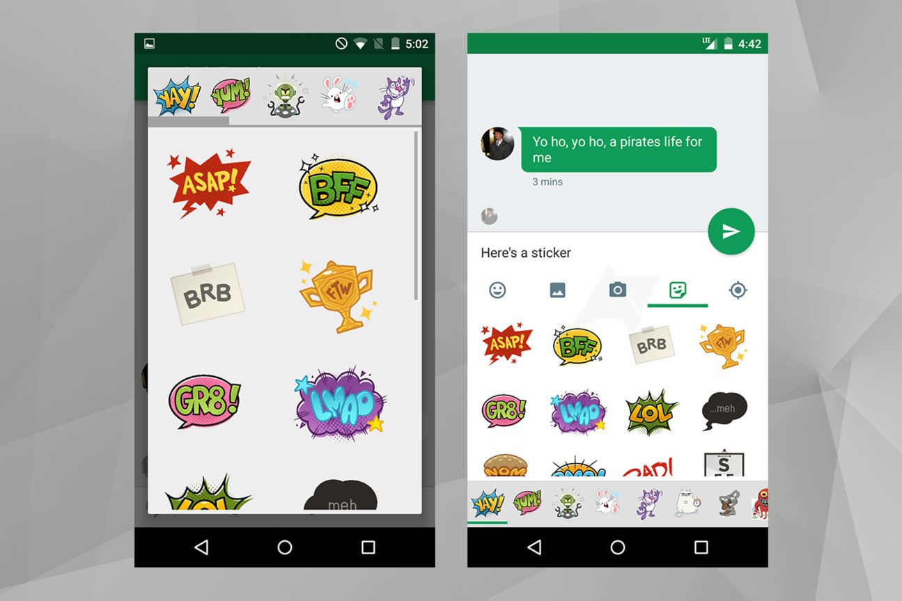 Hangouts 4.0 (l.: aktuelle Hangouts, r.: Hangouts 4.0)