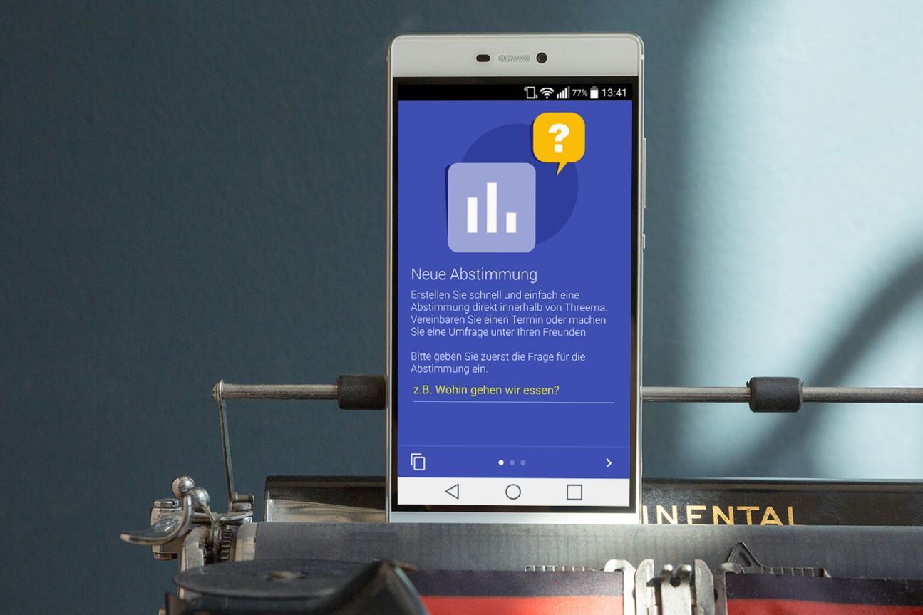 Threema verfügt über ein Umfrage-Tool.