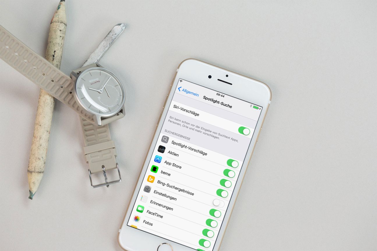 iOS 9 Beta 4: Ihr könnt Bing aus den Spotlight-Suchergebnissen entfernen.