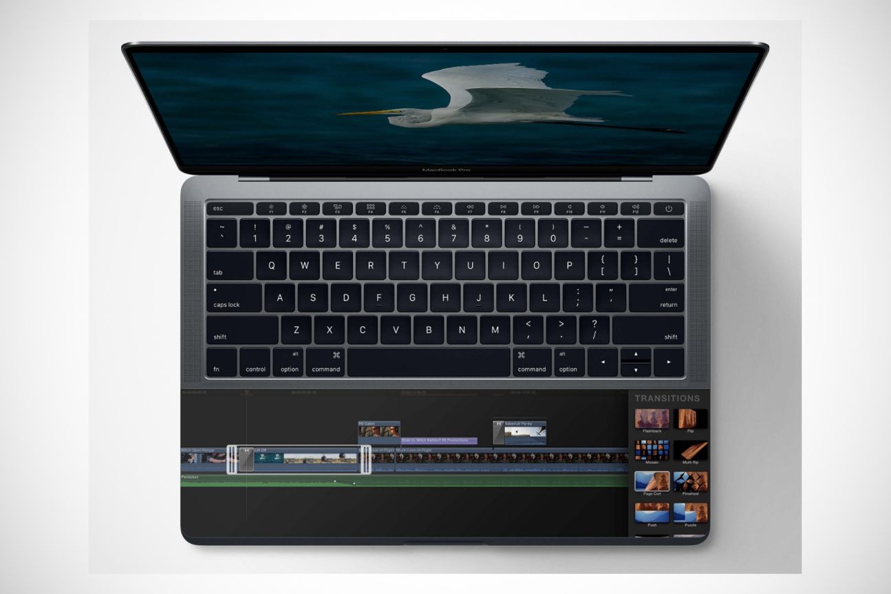 Das Konzept erweitert gleich den kompletten Bereich unter der Tastatur des MacBook Pro zum Touchpad