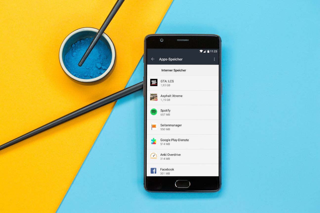 Welche App wie viel Speicherplatz belegt, seht Ihr in dieser Übersicht.