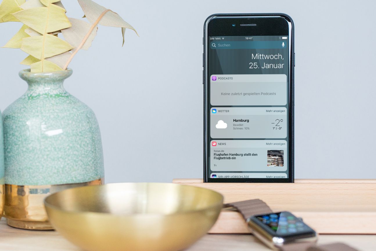 iOS 10.3 Beta 1: neues Podcast-Widget.