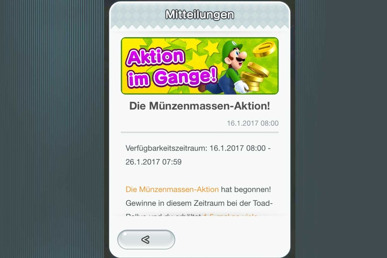 Das erste Event in Super Mario Run ist gestartet