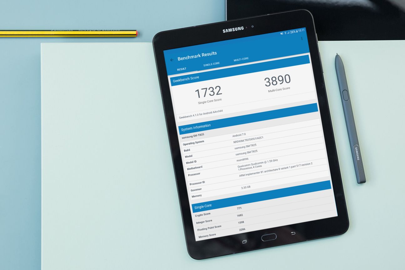 Samsung Galaxy Tab S3 Geekbench Benchmark