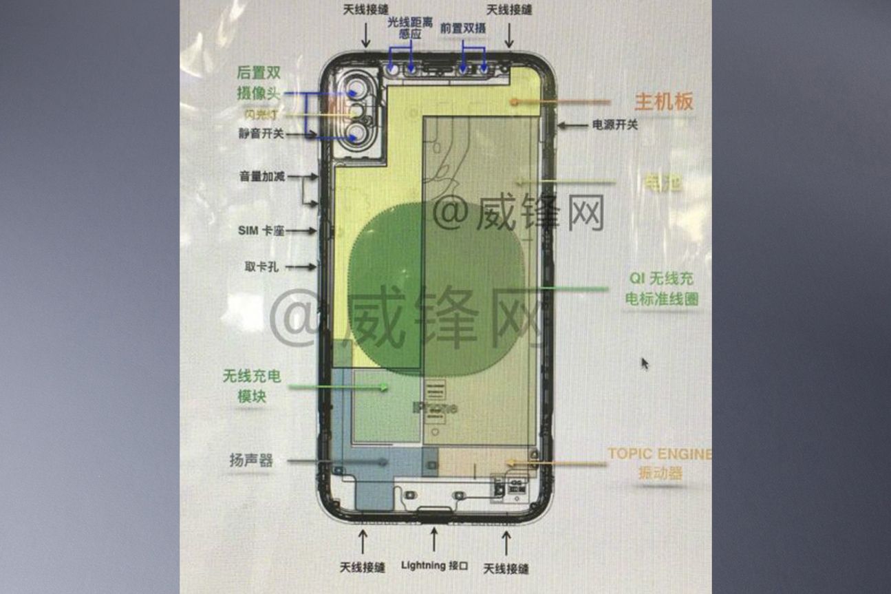 iPhone 8 schematische Zeichnungeichnung