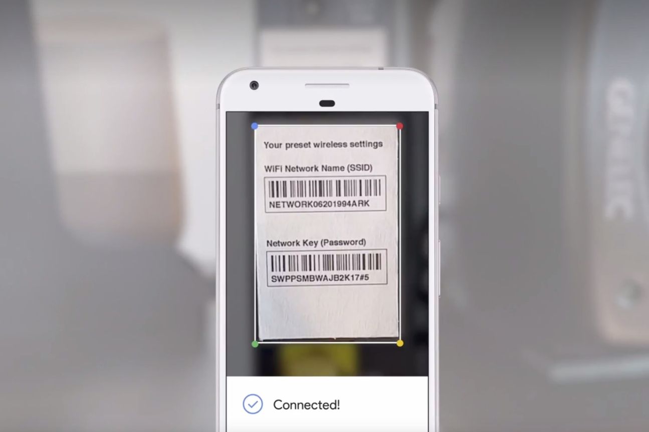 Google Lens erkennt sogar ein WLAN-Passwort