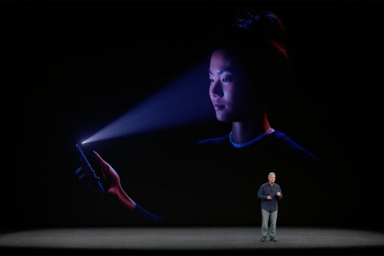 Face ID Vorführung während Apple Keynote