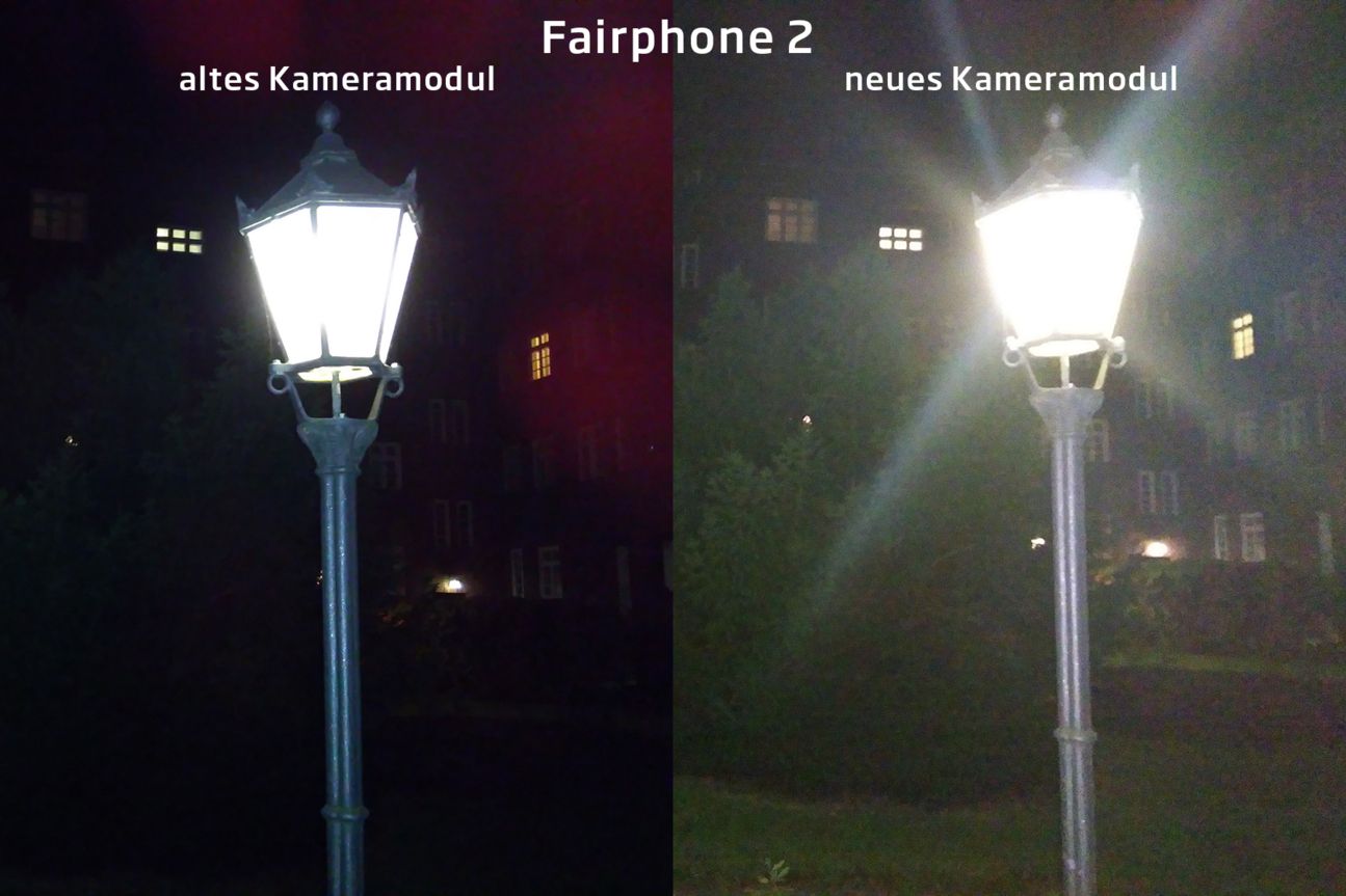 Fairphone 2 Kameramodul-Vergleich