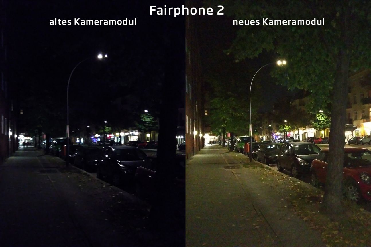 Fairphone 2 Kameramodul-Vergleich