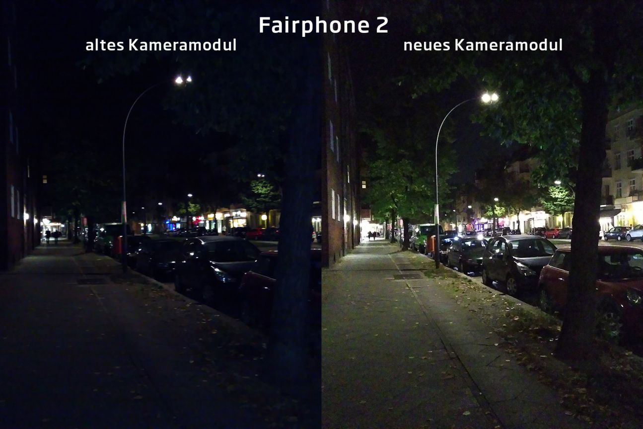 Fairphone 2 Kameramodul-Vergleich