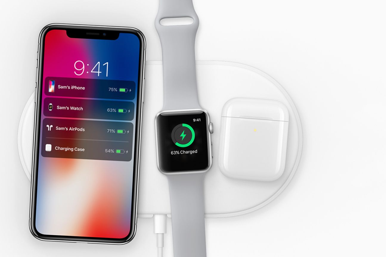 Apple AirPower mit iPhone X, Apple Watch und AirPods