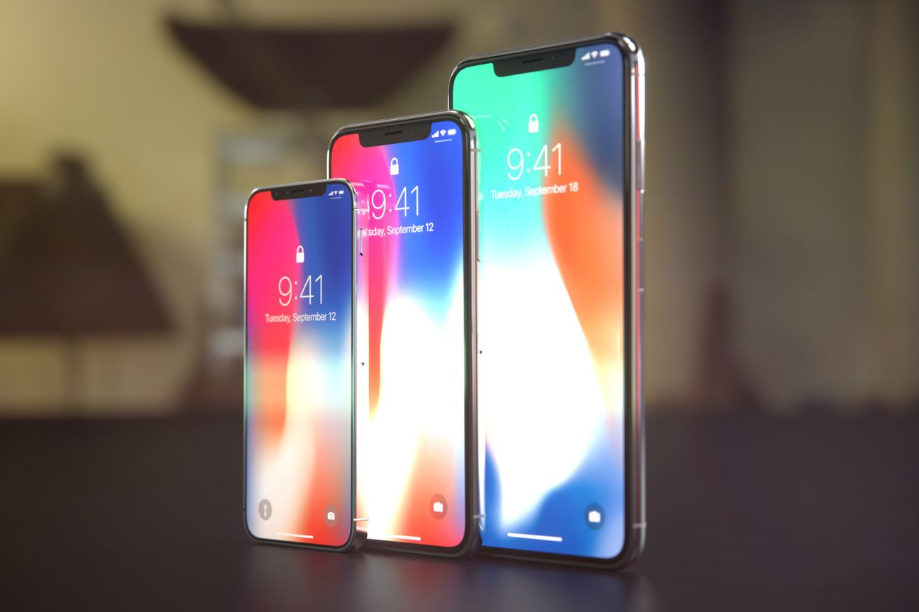 Images of iPhone XS + iPhone X + iPhone XL