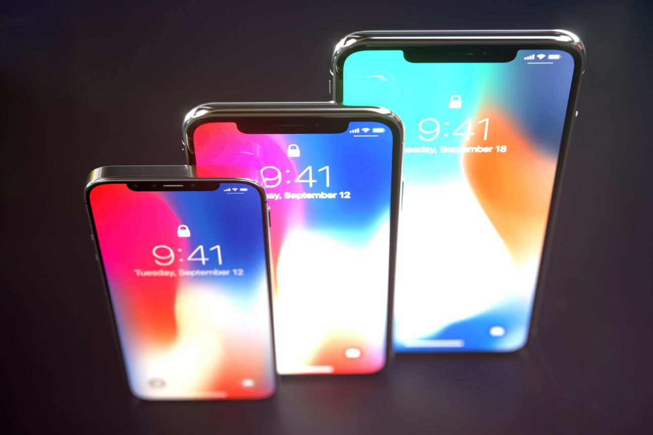 Images of iPhone XS + iPhone X + iPhone XL