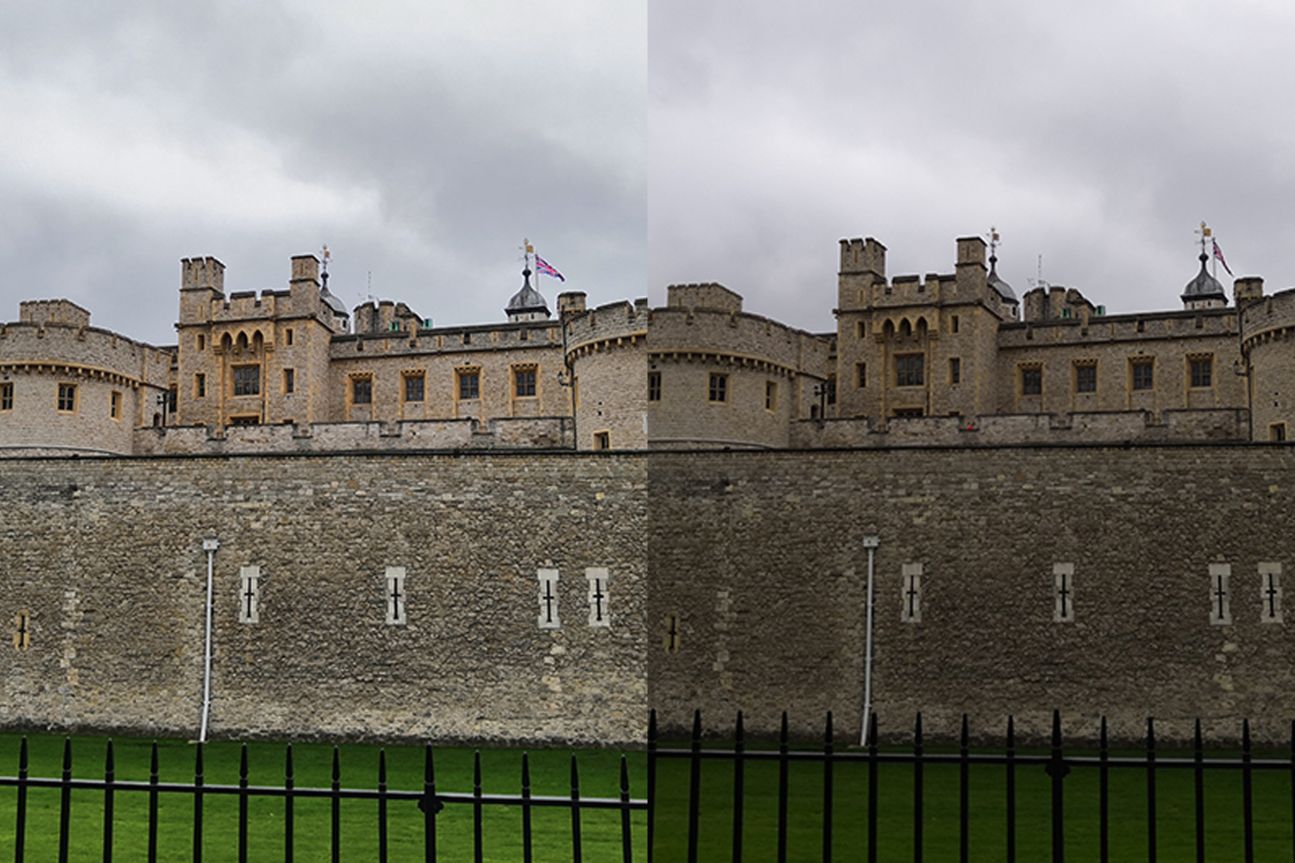  Tower of London: links mit, rechts ohne künstliche Intelligenz.