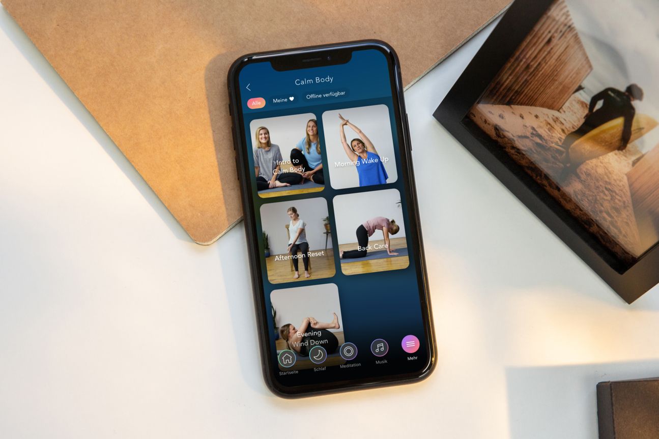Calm-Body-Übungen in der Calm-App