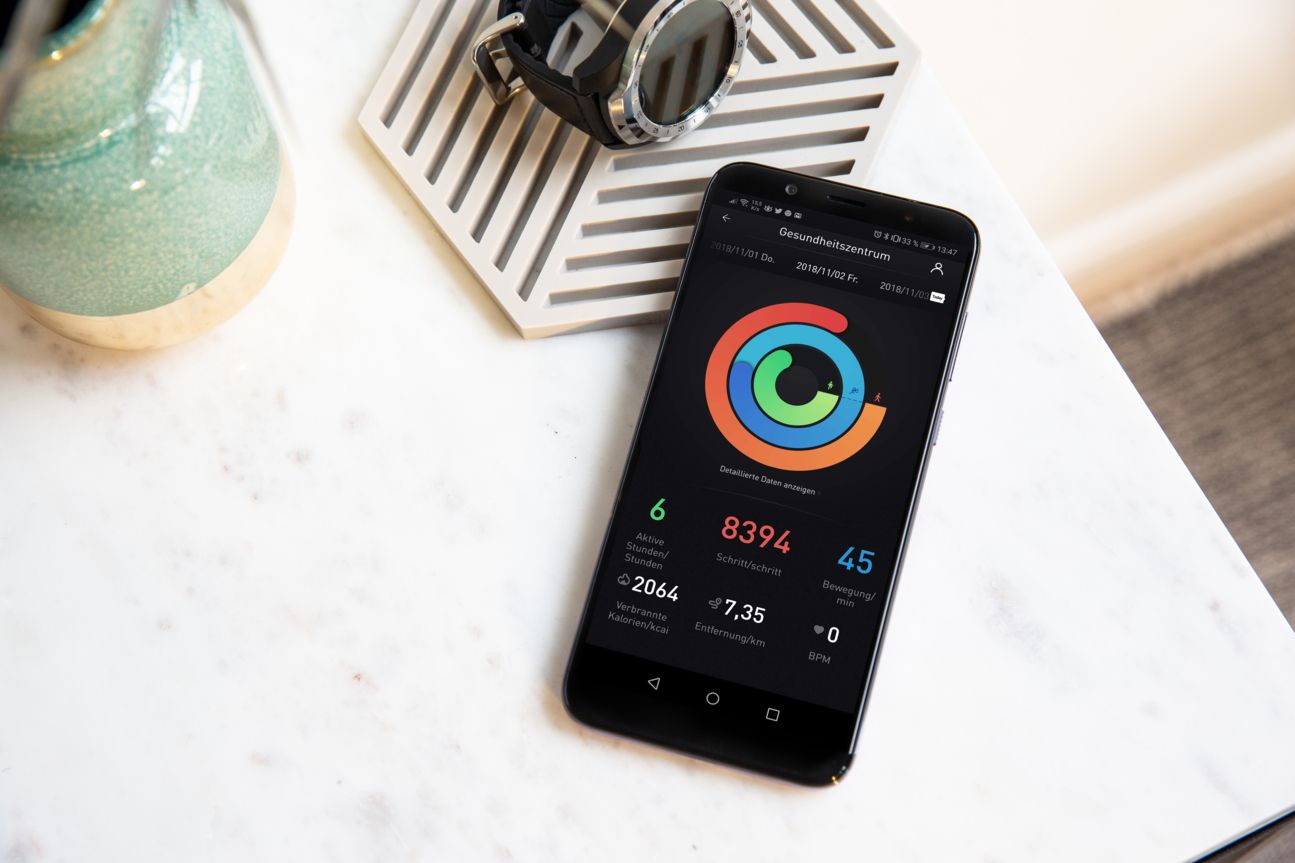 Fitness App der Ticwatch Pro auf dem Smartphone