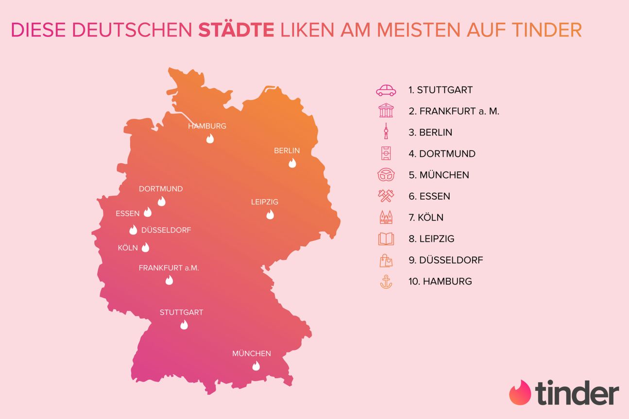 Tinder Deutschlandkarte