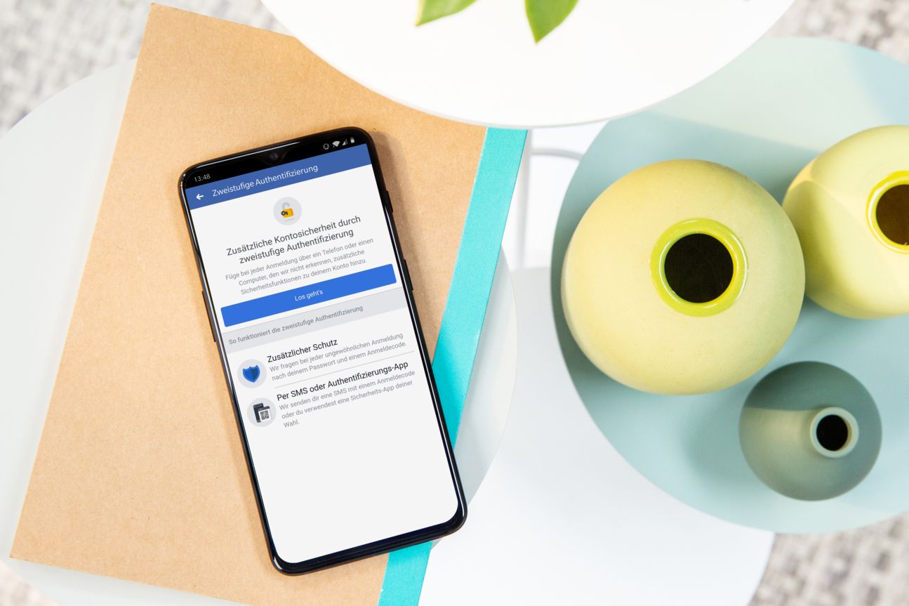  Zweistufige Authentifizierung bei Facebook.