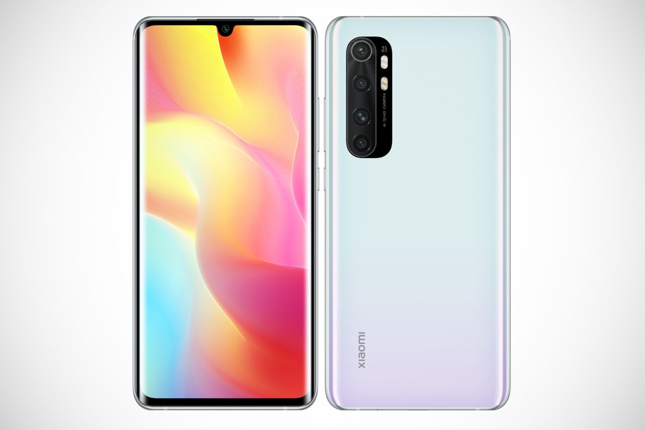 Vorder- und Rückseite des Smartphones Xiaomi Mi Note 10 Lite