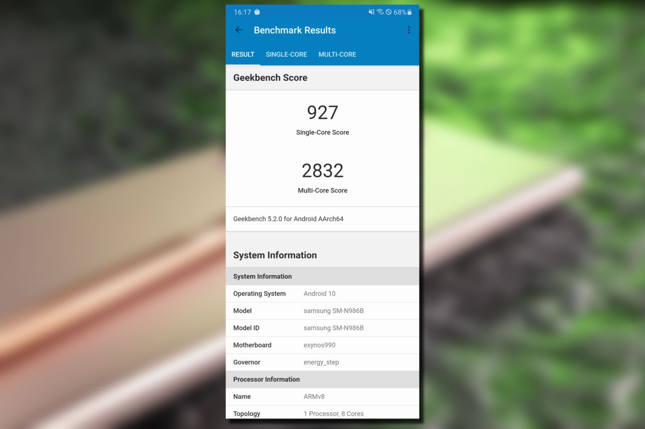 Galaxy Note 20 Ultra Benchmark