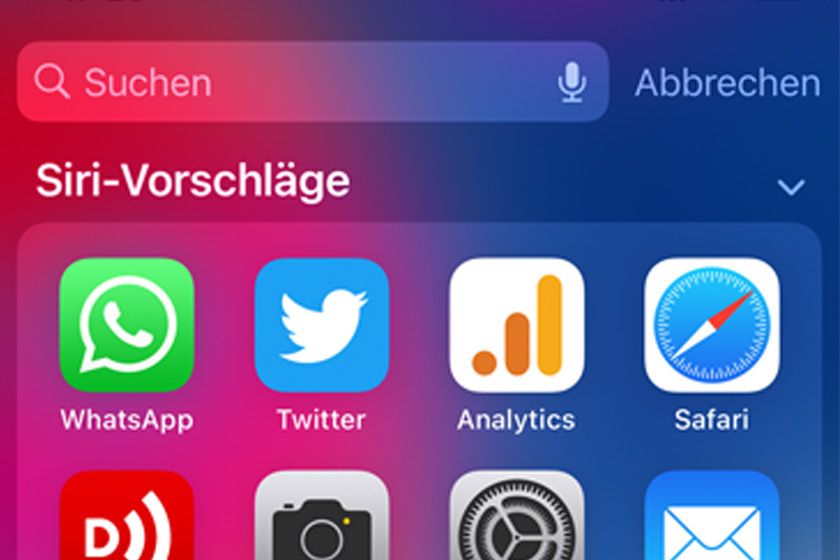 IOS 14 Spotlight-Suche