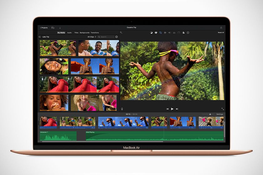 iMovie auf einem MacBook Air