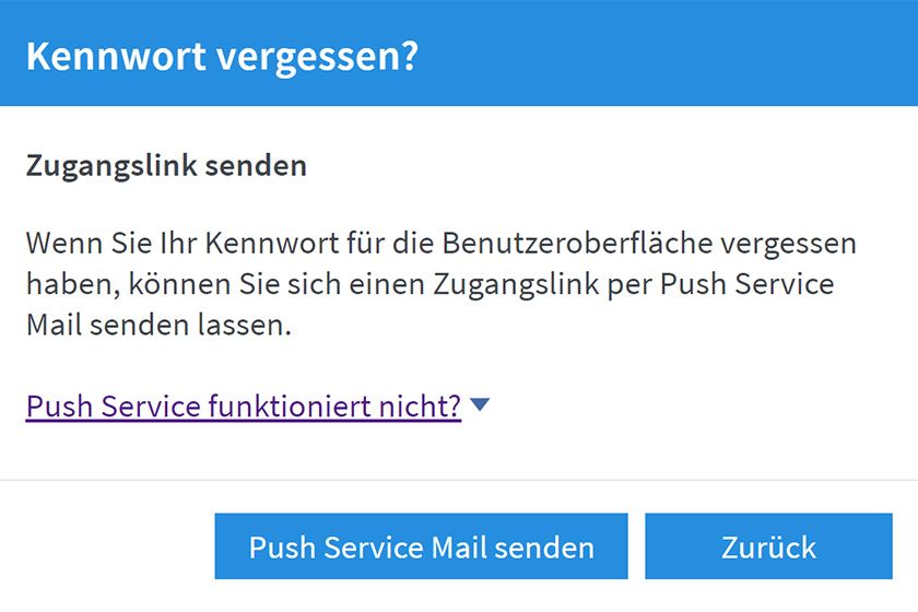 FritzBox Passwort Vergessen Screenshot