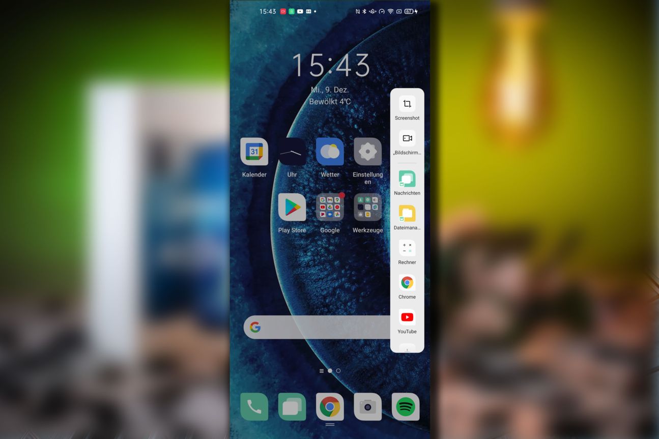 Oppo ColorOS Seitenleiste