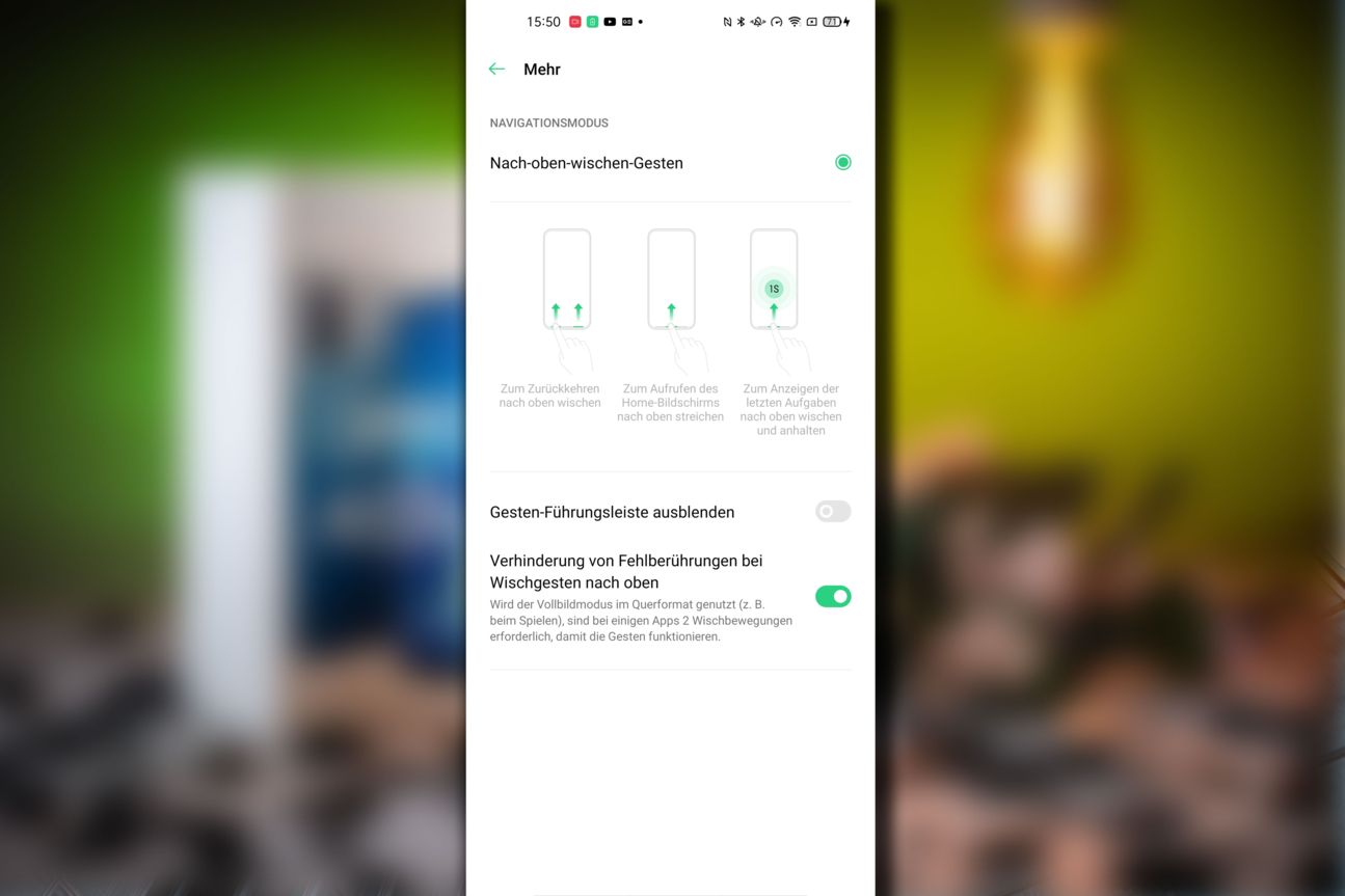 Oppo Wischgesten