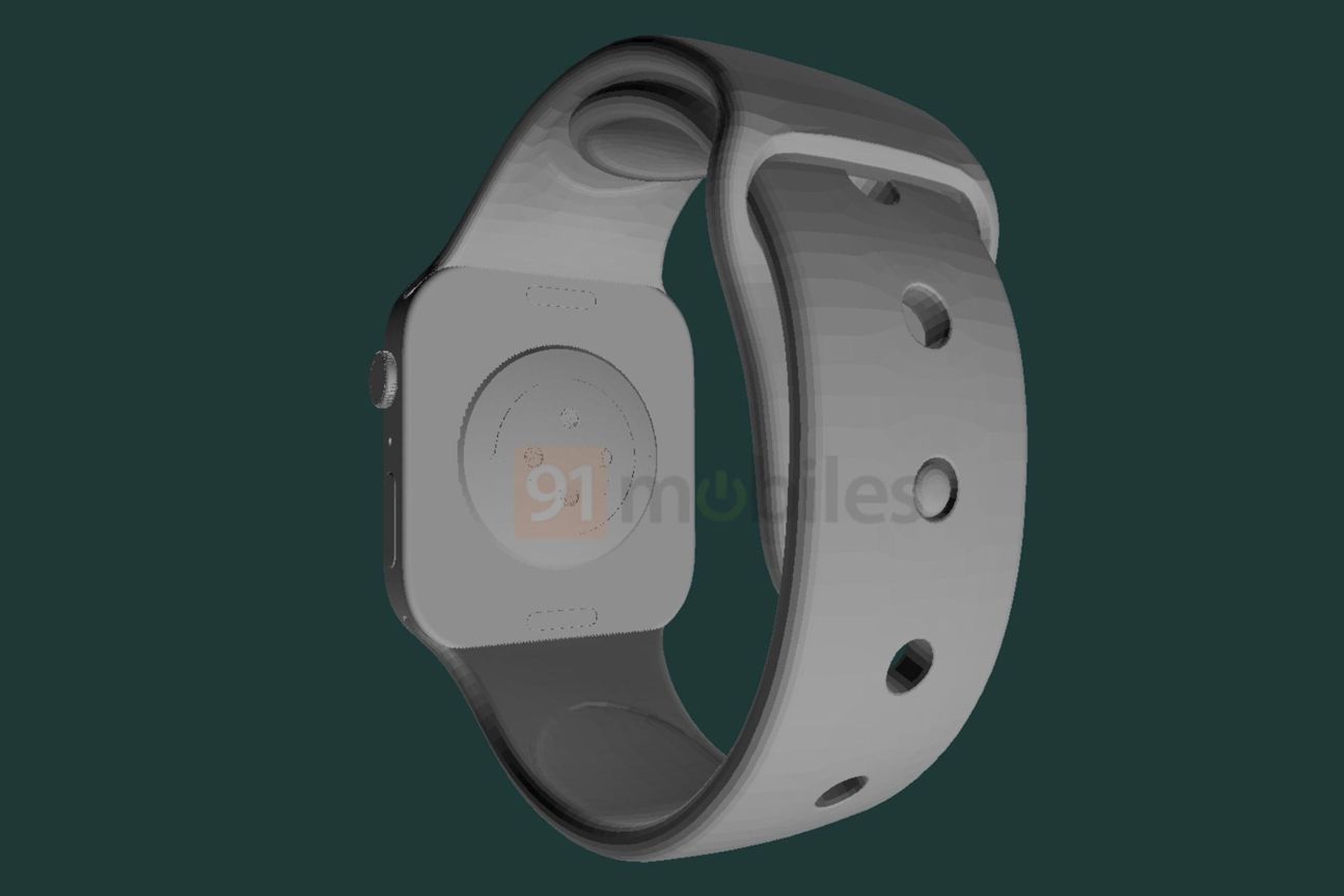 Apple Watch Series 7 CAD Render hinten