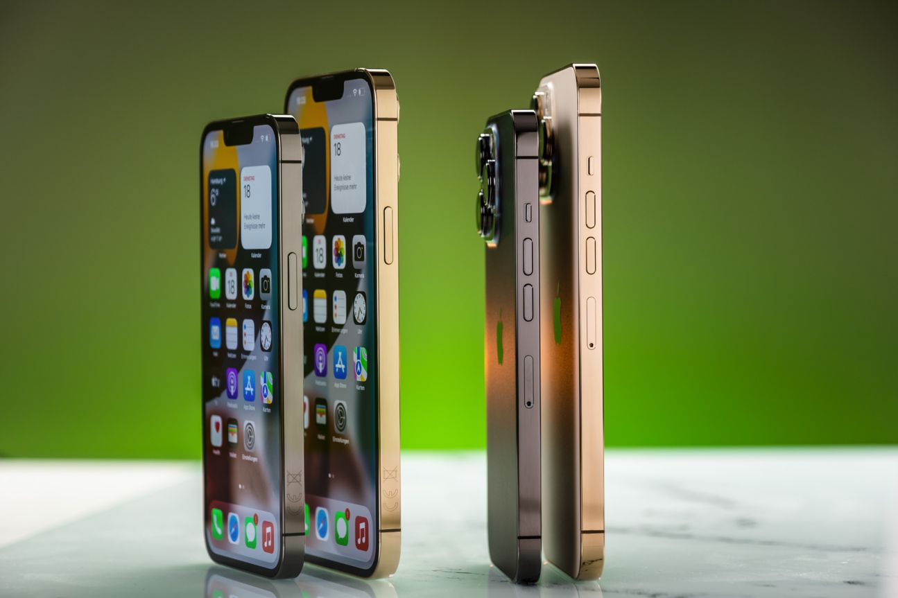 iPhone 13 Pro vs. iPhone 13 Pro Max im Größenvergleich