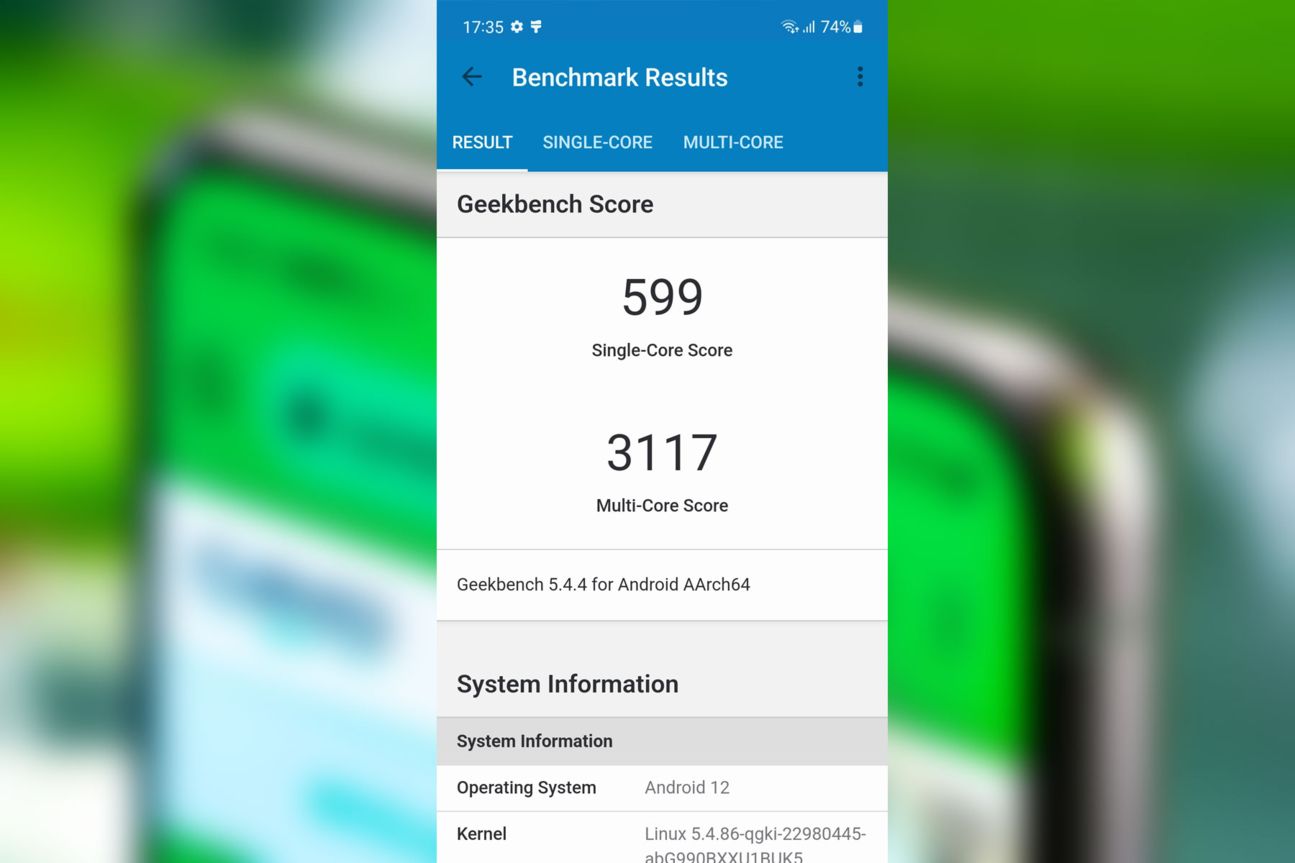 Galaxy S21 FE Geekbench