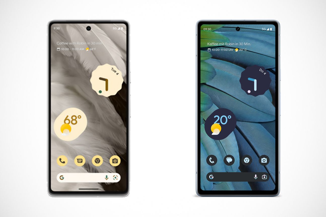 Pixel 7 vs Pixel 7a Display