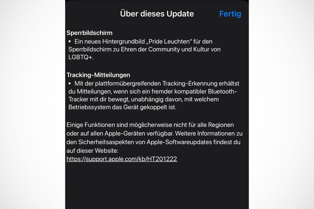 Das Changelog für iOS 17.5